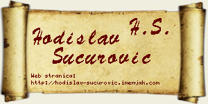 Hodislav Šućurović vizit kartica